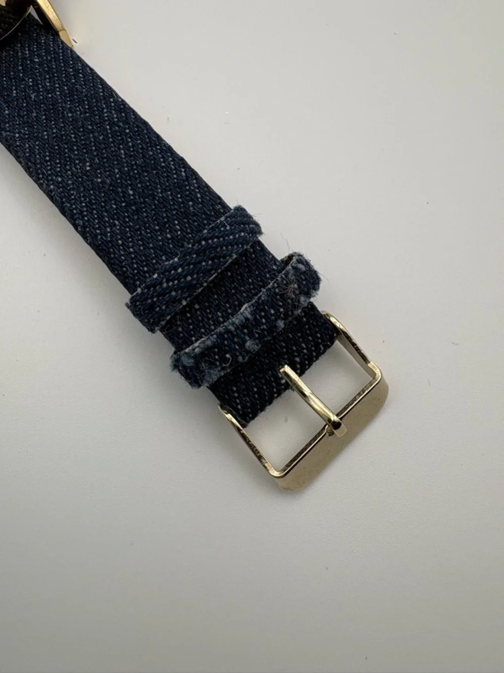 Jessica Carlyle Gold Crystal Bezel Denim Strap‎ Watch Today Will Be Awesome Dial